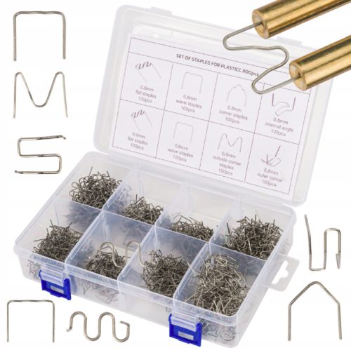 ZSZYWKI DO ZGRZEWAREK PLASTIKU 800szt. MIX SILVER