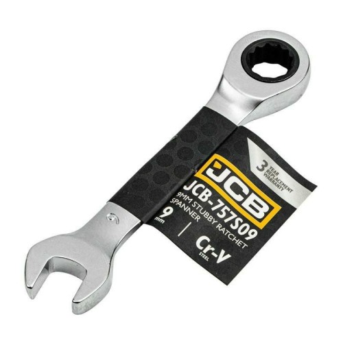 JCB KLUCZ OCZKOWY Z GRZECHOTKĄ  KRÓTKI 9mm