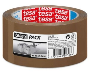 TESA TAŚMA PAKOWA STANDARD 66m x 48mm BRĄZ