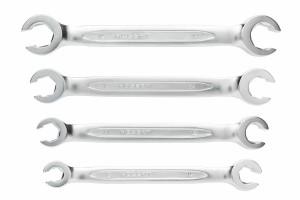 HOGERT KLUCZE OCZKOWE PÓŁOTWARTE PŁASKIE kpl. 4el.  8-17mm