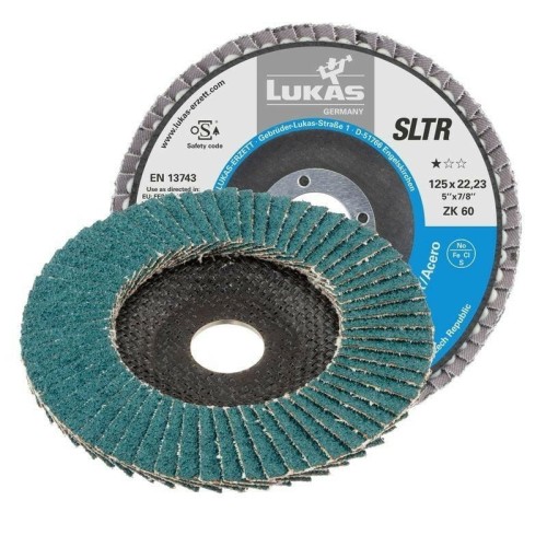 LUKAS ŚCIERNICA LISTKOWA 125mm P 80 SLTR INOX CYRKONOWA