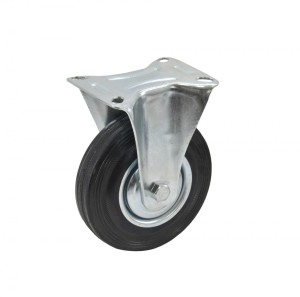 AWTOOLS KOŁO STAŁE Z CZARNĄ GUMĄ   75mm