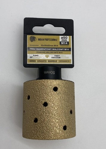 FREZ DIAMENTOWY WALCOWY M14  50mm /INDIAN PROFESSIONAL
