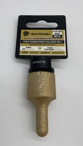 FREZ DIAMENTOWY PALCOWY M14  10-25mm /INDIAN PROFESSIONAL