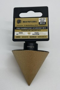 FREZ DIAMENTOWY STOŻKOWY M14  2-48mm /INDIAN PROFESSIONAL