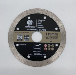 TARCZA DIAMENTOWA 115mm x 1,6mm x 22,2mm CONTINUOUS CUT  /INDIAN PROFESSIONAL