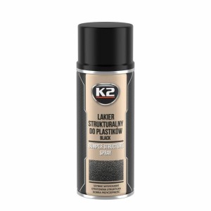 K2 CZARNY LAKIER STRUKTURALNY DO PLASTIKÓW LAKIER  STRUKTURALNY BUMPER 400ML