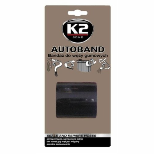 K2 BANDAŻ DO WĘŻY Z GUMY, KLEI NAWET NA MOKRO. AUTOBAND 5cm x 3m