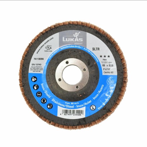 LUKAS ŚCIERNICA LISTKOWA 125mm P 60 SLTR CERAMICZNA