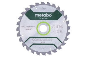 METABO PIŁA TARCZOWA HW/CT 216x30x28z    CORDLESS CUT WOOD CLASSIC