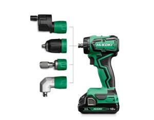 HIKOKI WKRĘTARKA 18V DS18DDQ WRZ 55Nm 2x2,0Ah BL WYMIENNE GŁOWICE SET HSC