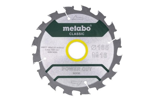 METABO PIŁA TARCZOWA HW/CT 165x30x16z    POWER CUT WOOD CLASSIC