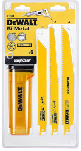 DEWALT BRZESZCZOT DO PIŁY SZABLASTEJ MIX  6szt. EXTREME + KASETA