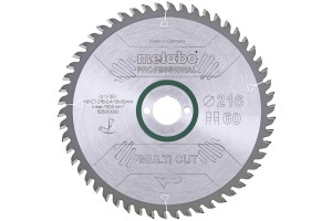 METABO PIŁA TARCZOWA HW/CT 216x30x60z    MULTI CUT PROFESSIONAL