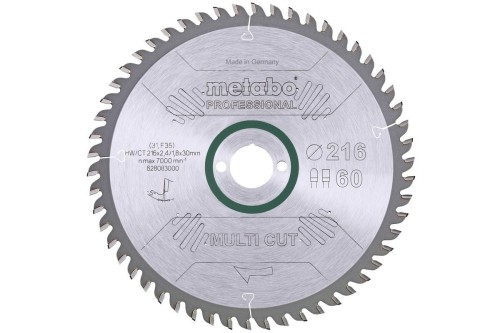 METABO PIŁA TARCZOWA HW/CT 216x30x60z    MULTI CUT PROFESSIONAL