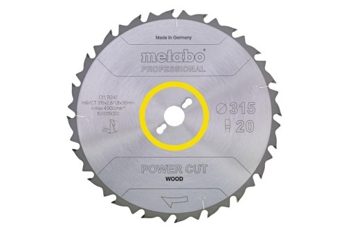 METABO PIŁA TARCZOWA HW/CT 315x30x20z    POWER CUT WOOD PROFESSIONAL