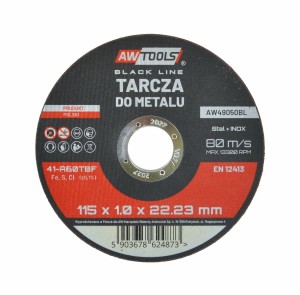AWTOOLS TARCZA DO METALU 115*1,0mm BLACK LINE
