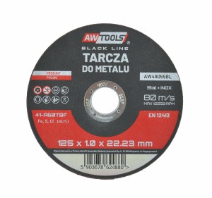AWTOOLS TARCZA DO METALU 125*1,0mm BLACK LINE