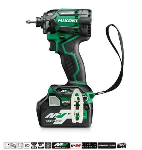 HIKOKI ZAKRĘTARKA UDAR.36V WH36DC WRZ 215Nm 2x2,5Ah MV BL IP56 HSC