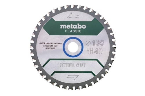 METABO PIŁA TARCZOWA FZ/FA 165x20x40z    STEEL CUT/SANDWICH PANEL CLASSIC