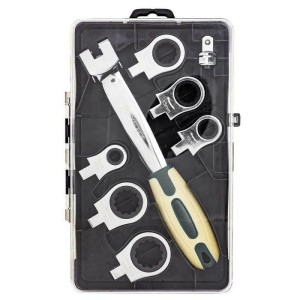 ROCKFORCE KLUCZ OCZKOWY-PRZEGUBOWY kpl. 8el. 8-19mm  /WYMIENNY Z GRZECHOTKĄ