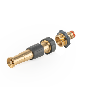 BRADAS DYSZA REGULOWANA MOSIĘŻNA GW 3/4" Z PRZYŁĄCZEM NA KRAN GZ 3/4" 12,5cm BRASS SOFT