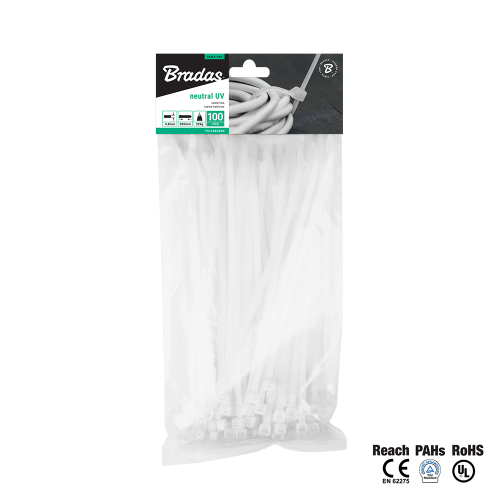 OPASKA PLASTIKOWA BIAŁA  2,5 x 160mm 100szt.