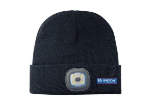 KING TONY CZAPKA ZIMOWA Z LOGO I LATARKĄ LED 1.7W 170LM