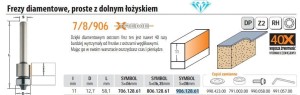 CMT FREZ HM I=11 D=12,7  DOLNE ŁOŻ... DIAMENTOWY.