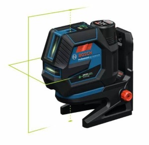 BOSCH LASER KRZYŻOWY GCL 12V-50-22 CG ZIELONY + UCHWYT RM 20 + ADAPTER AA 1 1x2,0Ah