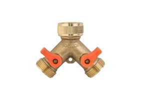 BRADAS TRÓJNIK MOSIĘŻNY GW3/4" x 2 GZ3/4" ZAWORY KULOWE
