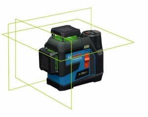 BOSCH LASER PŁASZCZYZNOWY GLL 12V-100-33 CG 3x360° ZIELONY + UCHWYT LB 10 + ADAPTER AA 1