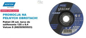 NORTON TARCZA.VULCAN 125 x 6,4  A30S DO METALU /25szt.