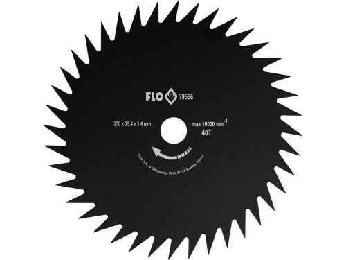 FLO TARCZA ZĘBY UKOŚNE DO KOSY 250/25,4mm