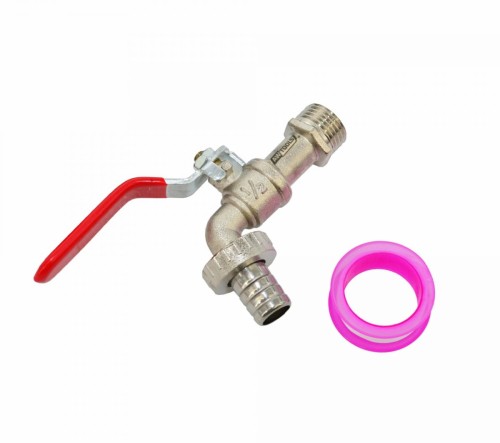 AWTOOLS KRAN OGRODOWY CYNK NIKLOWANY  1/2" GWINT ZEWNĘTRZNY 3/4"