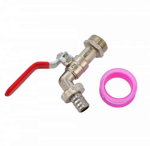 AWTOOLS KRAN OGRODOWY CYNK NIKLOWANY  3/4" GWINT ZEWNĘTRZNY 1"