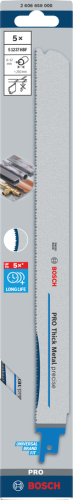 BOSCH BRZESZCZOT DO PIŁY SZABLASTEJ PRO THICK METAL PRECISE S1237HBF 1,1 x 25 x 300mm /5szt.