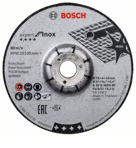 BOSCH TARCZA ŚCIERNA  76mm EXPERT FOR INOX