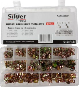 SILVER OBEJMY OPASKI METALOWE 135szt.