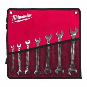 MILWAUKEE KLUCZ DWUSTRONNIE PŁASKI ZESTAW  7szt.
