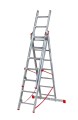 KASTOM DRABINA ALUMINIOWA  3x 9 STOPNI 150KG VHR