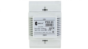Transformator 1-fazowy modułowy bezpieczeństwa PSS 63 230/ 12V 5,2A, na szynę DIN, IP30, Ta 40, 16012-9976
