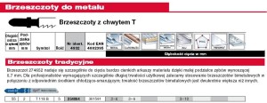 MILWAUKEE BRZESZCZOT T118B /5szt. METAL 55mm CIENKIE METALE 3-6mm.
