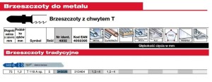 MILWAUKEE BRZESZCZOT T118A /5szt. METAL 75/1,2mm.