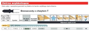 MILWAUKEE BRZESZCZOT T744D /5szt. DREWNO (5szt) 155mm SZYBKIE CIĘCIE.