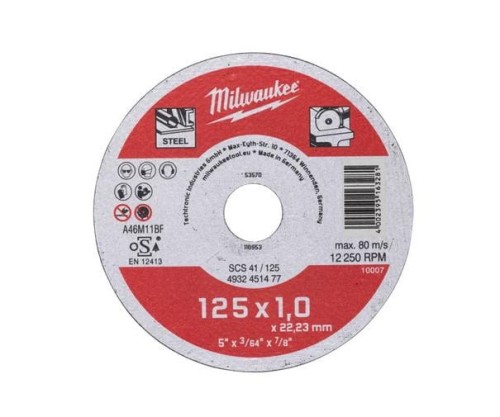 TARCZA DO CIĘCIA METALU 125 x 1,0 x 22,2mm CONTRACTOR