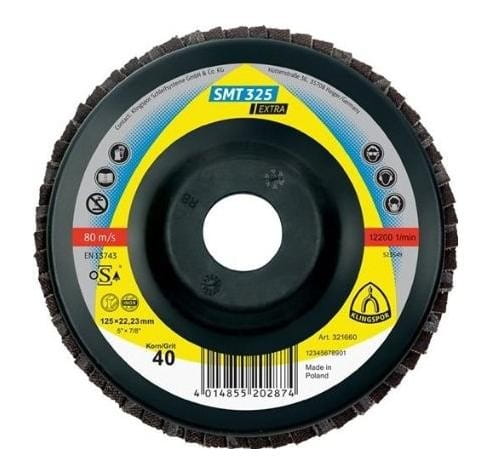 KLINGSPOR ŚCIERNICA LISTKOWA WYPUKŁA SMT325 EXTRA 125mm gr. 40
