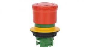 Miniaturowy przycisk bezpieczeństwa 30mm do otworu 22mm odblokowanie przez przekręcenie M22-PVT30