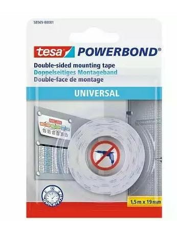 TESA TAŚMA DWUSTRONNA POWERBOND 1,5m x 19mm UNIWERSALNA