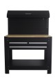 STÓŁ WARSZTATOWY 1145x635x1585mm BLAT SKLEJKA Z POSZYCIEM BLACHY OCYNK 1mm